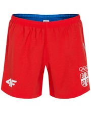 spodnie [S4L16-SKDF700] Replika spodenek treningowych damskich Serbia Rio 2016 SKDF700 - czerwony - - 4f.com.pl